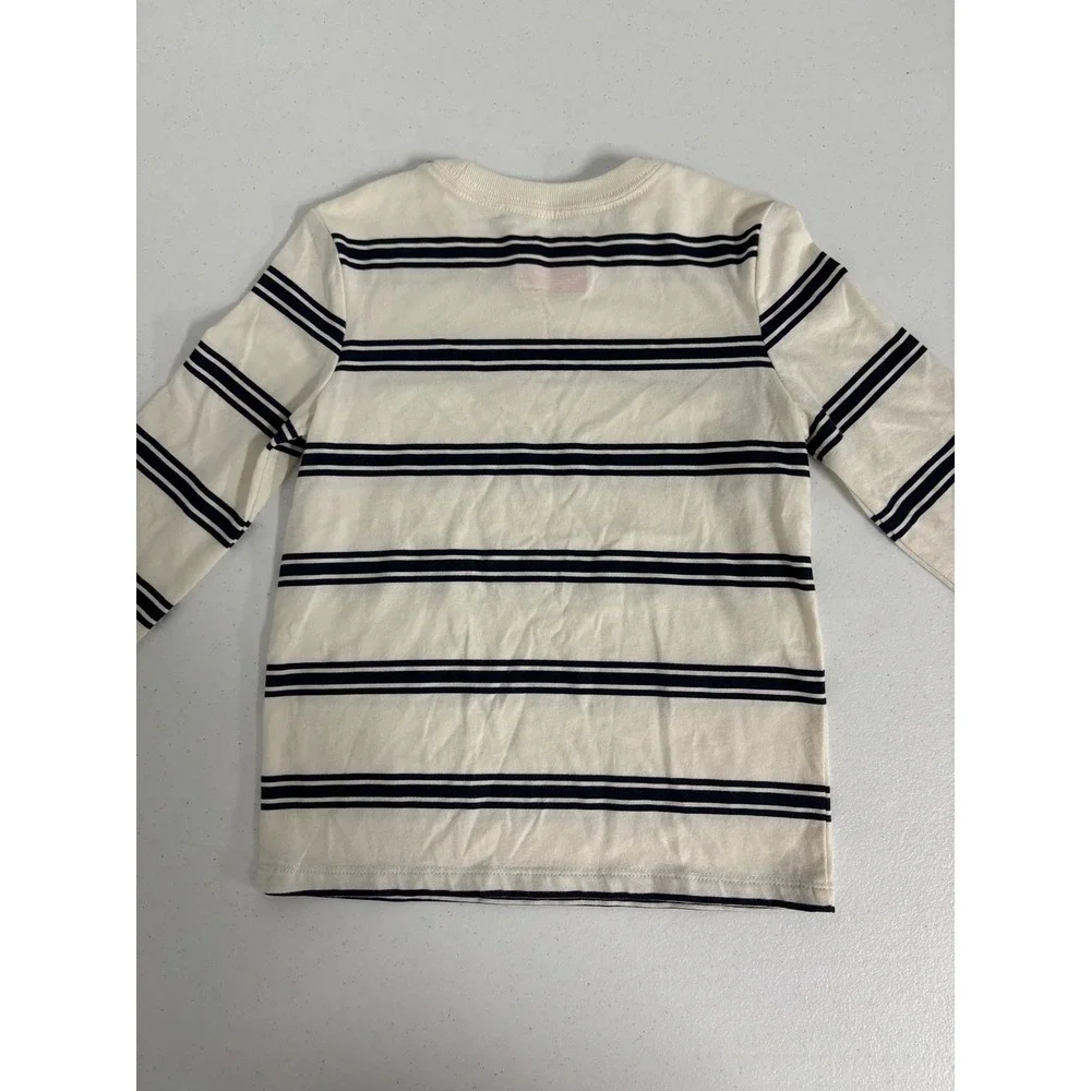 Carter's Cat & Jack Boys 4T Long Sleeve Shirts Bundle Striped Henley Polo 3pc